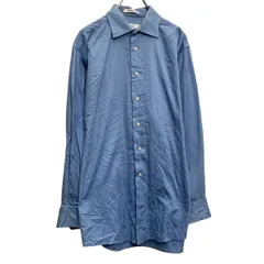 Calvin Klein 長袖 無地シャツ カルバンクライン L~ ブルー シンプル フォーマル 古着卸 アメリカ仕入 a612-7540のサムネイル