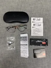Q YT25041501 ≪中古品≫ RayBan 度入りレンズ メガネ ケース付き & 予備レンズ2枚