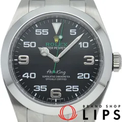 ロレックス エアキング ウォッチ 現行保証書 116900 箱 保証書 SS メンズ時計 ブラック 仕上げ済  美品 【中古】