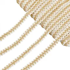 PH PandaHall 手芸ブレード 12mm ゴールド 高級 飾り トリムカーテン アクセサリー レースリボン おしゃれ 華麗 ホーム 服 枕 帽子 ランプシェード プレゼント用の包装 DIY縫製 長さ13m