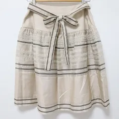 TO BE CHIC トゥービーシック スカート リボン ベルト付き 807015n