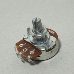 500KΩ Aカーブ ボリュームやトーンにギター用大径Pot 可変抵抗器 ショート軸 1個 新品未使用