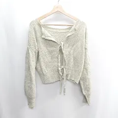 ◇ ⊇ mystic　ミスティック スリット生地 長袖 カーディガン サイズM カーキ レディース E  【1409240049272】