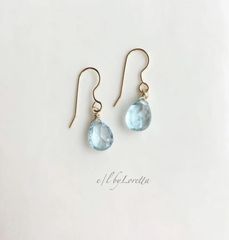 美品】ete ナチュラルストーンピアス ブルーカルセドニー - メルカリ