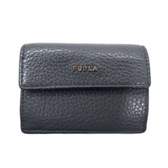 FURLA バビロン 3つ折り財布 コンパクトウォレット グレー レザー PCY9UNO HSF000 G1R00