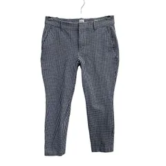 GAP スラックス S～ ブルー系 ギャップ ジップアップ チェック柄 カジュアル コットン スキニーアンクル 2510-125