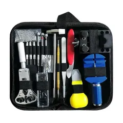 腕時計工具 時計修理工具セット 147点セット 時計道具 電池交換 ベルト交換 バンドサイズ調整 修理ツール バネ棒外し 腕時計裏蓋開け 裏蓋オープナー コマ外し 時計専用工具 ミニ精密ドライバー付き 収納ケース付き