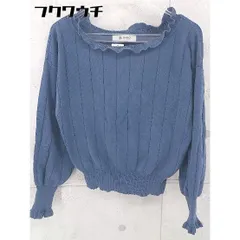 ◇ nano universe ナノ ユニバース 長袖 カットソー サイズ36 ネイビー レディース 【中古】 【1104150002385】