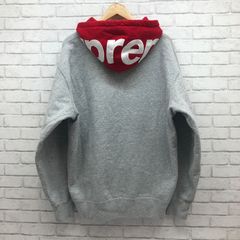 21AW Supreme シュプリーム Contrast Hooded Sweatshirt コントラスト　フーディー　パーカー　L　ストリート　グレー