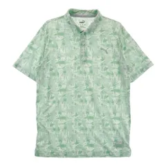 サイズ：US/S PUMA GOLF プーマゴルフ  半袖ポロシャツ ワニ柄 グリーン系 [240101403345]# ゴルフウェア メンズ ストスト