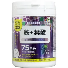 ユニマットリケン おやつにサプリZOO 鉄+葉酸 75日分 150粒入　送料無料のサムネイル