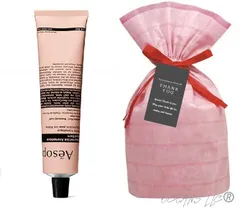 【オリジナルラッピング済】イソップ Aesop ボディケアセット レスレクションハンドバーム ハンドクリーム オリジナルメッセージカード付き (ピンク（ボーダー）) [並行輸入品]