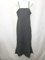 ◇ ⊂ ◎ ●未使用● GRL グレイル ai16 マーメイド ロング丈 キャミ ワンピース サイズM ブラック レディース E  【1506110003645】