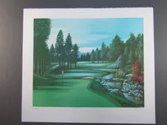 1421 アントニオ・リベラ 「キャッスルファイルゴルフ場」 リトグラフ