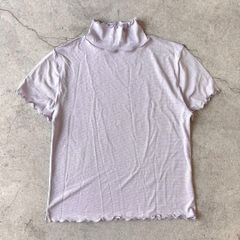 sheer tops / シアートップス 半袖 紫 #a823