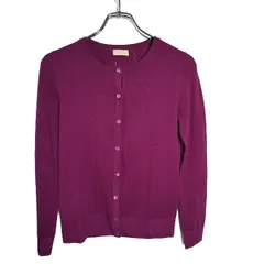 Cruciani(クルチアーニ) カーディガン サイズ40 M レディース美品  - ワインレッド 半袖