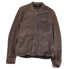 Rick Owens インターシャ シングルライダースブリスター加工 DUST Rick Owens インターシャ シングルライダースブリスター加工 DUST