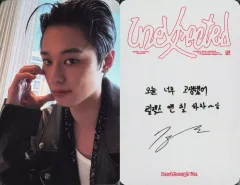 【中古】コレクションカード(男性) THE BOYZ/ジュヨン(JUYEON)/裏面グレー・印刷サイン・メッセージ入り/CD「Unexpected」(Photobook/Breakthrough Ver.)封入セルフィーフォトカード