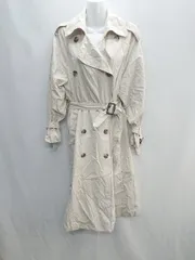 ◇ ZARA ザラ ロング丈 カジュアル 薄手 長袖 トレンチ コート サイズEUR XS ベージュ レディース E  【1406050094799】