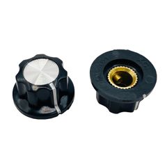 新品 ノーブランド品ポテンショメータボリュームコントロールノブシャフト6mmオーディオパワーアンプ黒ロータリーノブMF-A012個入り