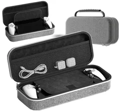 【在庫処分】PS5 Portal対応 PSポータブル ケース PS5 Portal 収納バッグ PS5 リモートプレイヤーポーチ 付属品収納可 大容量 全面保護 耐衝撃 持ち運び便利 ブラック (グレー)