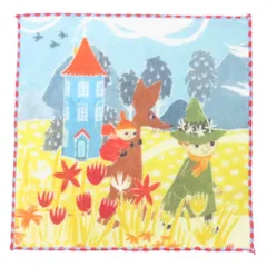 【メール便】ムーミン ハンドタオル シャーリング ミニタオル オーガニックコットン 春の散歩道 北欧 丸眞 抗菌防臭加工 キャラクター グッズ 