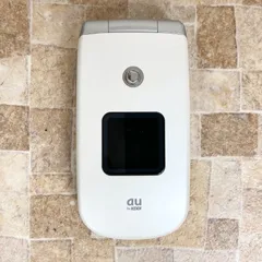 【初期化・動作確認済】au A1406PT  ホワイト PANTECH パンテック 本体のみ ガラケー レトロ 簡単ケータイ でかキー