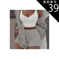 種類39：画像8/M セットアップ ルームウェア パジャマ 部屋着 寝巻き ナイトウェア 袖あり ノースリーブ もこもこ モコモコ ふわふわ 3点セット お得 かわいい 大人可愛い カジュアル おしゃれ 大人女子 こなれ感 ラフ ラブリー キュート ガーリー 