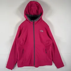 古着 ザ・ノースフェイス THE NORTH FACE シェルジャケット フルジップパーカー フリース ワンポイントロゴ刺繍  ピンク レディース