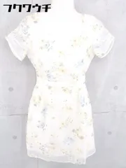 ◇ PROPORTION BODY DRESSING 花柄 シースルー 切替 半袖 ミニ ワンピース サイズ1 アイボリー系 レディース 【中古】 【1103220003444】