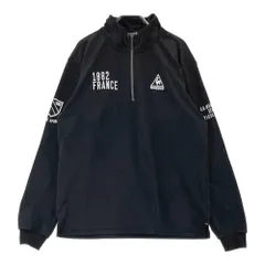 サイズ：L LE COQ GOLF ルコックゴルフ  ハーフジップ 長袖Tシャツ 裏起毛  ブラック系 [240101517283] ゴルフウェア メンズ ストスト