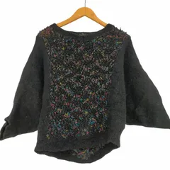 リミフゥ LIMI feu 12AW アルパカ混 短丈 切替ニットポンチョ レディース 表記無 のサムネイル