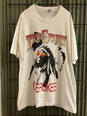 90's CHEROKEE TRUE SPIRIT Print T-Shirt 90's チェロキー　トゥルースピリット　プリントTシャツ　カットソー　シングルステッチ