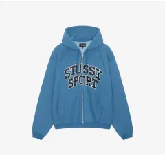 【即完売人気モデル】stussy sports ベストセンター刺繍ロゴ stussy designs ステューシー 刺繍センターロゴ ハーフジップ
