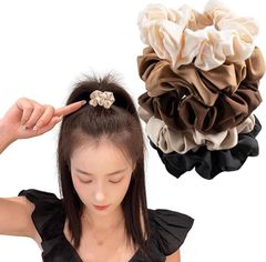 shefun シルクヘアゴム レディース シュシュ シルク 大人 跡がつかない ヘアゴム 小さめ 可愛い おしゃれ 5本セット髪ゴム シルクゴム 髪飾り JP244