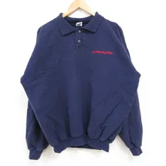 XL/古着 WEK 長袖 トップス メンズ 90s kodak 襟付き 紺 ネイビー spe 24dec14 中古 スエット トレーナー