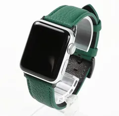 Airself Apple Watch 対応ベルト コンパチブル 時計バンド シボ革 アップルウォッチ交換ストラップ(グリーン,  38mm/40mm/41mm)