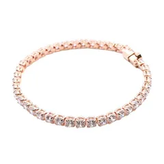 スワロフスキー ブレスレット Matrix Tennis bracelet マトリックス テニス ブレスレット ラウンドカット ローズゴールド クリア 5657659