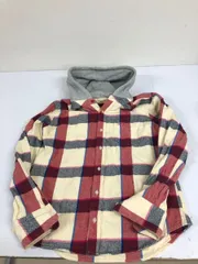 送料無料★TOMMY トミーヒルフィガー★長袖シャツ　チェックシャツパーカー　フード付きトップス★メンズ　Mサイズ #70123sj80