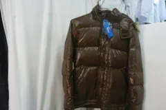 ダウン　ファー付き　ブルゾン//S//USAサイズ（ダークブラウン）