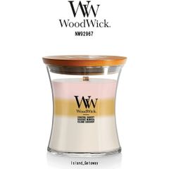 WoodWick(ウッドウィック)アロマキャンドル 【ブランド箱なし】 3層 トリロジー アワーグラス ジャーM アイランドゲットアウェイ ギフト Island Getaway NW92967