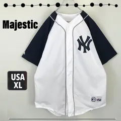 Majestic マジェスティック★ニューヨーク ヤンキース/NY YANKEES★メッシュジャージ★オーバーサイズ★ベースボールシャツ/ユニフォーム★USAメンズXL  2403M121