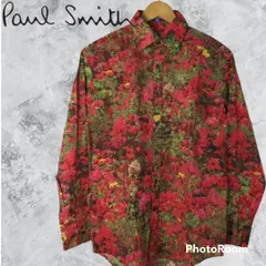 美品 Paul Smith 花柄 ドレスシャツ 長袖シャツ M コットン - リユース