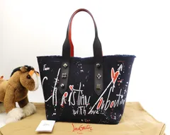 クリスチャンルブタン トートバッグ中 Frangibus 紺 ショルダーバッグ ショッピングバッグ@ 2のサムネイル