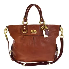 【中古】 コーチ COACH 2Way トートバッグ ショルダーバッグ ハンドバッグ ブラウン レザー 12935 08H1434