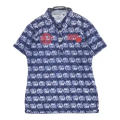 サイズ：L FILA GOLF フィラゴルフ  半袖ポロシャツ 総柄 ネイビー系 [240101205150]# ゴルフウェア レディース ストスト