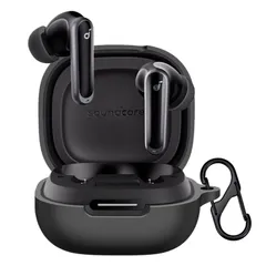 【数量限定】P40I 用 ケース カバー Mosasa Soundcore シリコン保護ケース充電便利 全面保護紛失防止滑り止め 軽量キズ防止 スリム Anker 薄型 旅行 耐衝撃 防塵-ブラック