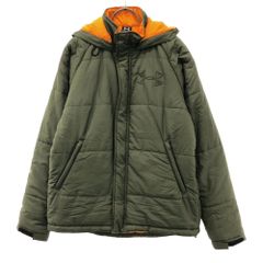 アンダーアーマー ロゴ刺繍 フーデッド 中綿ジャケット MD カーキ UNDER ARMOUR サムホール メンズ