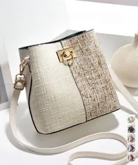 ミニ ショルダーバッグ ツイード風バッグ