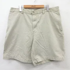 W38/古着 ギャップ GAP ショート チノ パンツ チノパン ショーツ メンズ 00s コットン 薄ベージュ カーキ 25apr04 中古 ボトムス 短パン シ